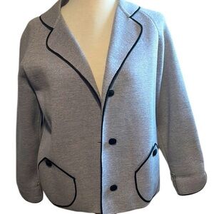Coltalia Imports Vintage Jacket Blazer Cardigan Grey Wool Size 8/M